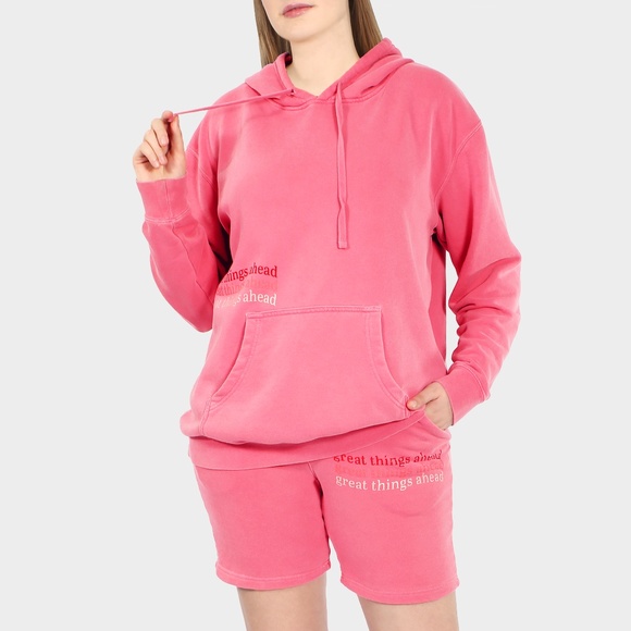 WOMEN'S TALL SZ’s S/M-M/L Great Things Ahead Tall Oversized Hoodie - Picture 1 of 2